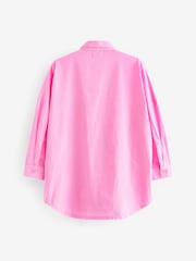 Hot Pink Oversized 100% Cotton Shirt (3-16yrs) - Image 4 of 4