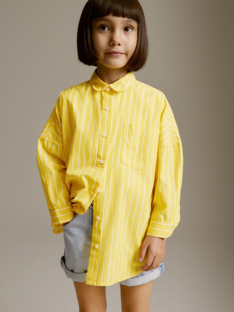 Yellow Stripe Oversized Shirt (3-16yrs) - Image 1 of 8