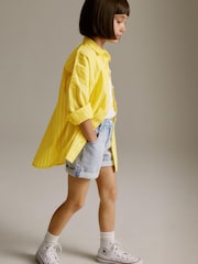 Yellow Stripe Oversized Shirt (3-16yrs) - Image 4 of 8