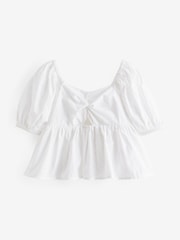 White Cut-Out Detail Blouse (3-16yrs) - Image 5 of 7