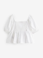 White Cut-Out Detail Blouse (3-16yrs) - Image 6 of 7