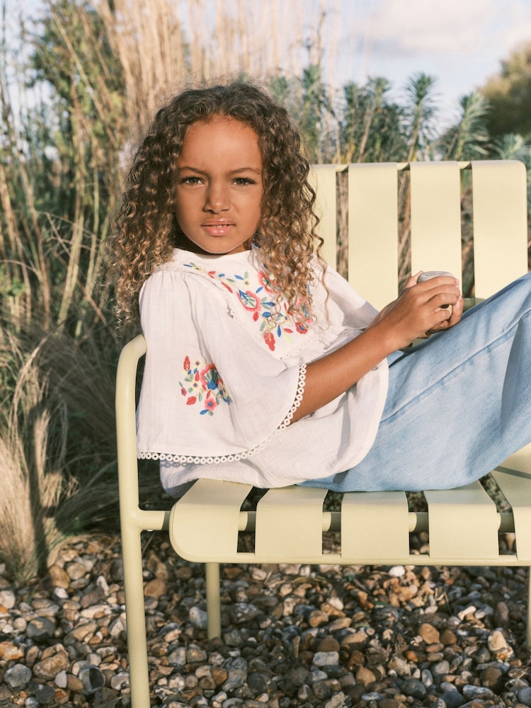 White Embroidered Blouse (3-16yrs) - Image 2 of 6