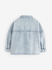 Pale Blue Boxy Denim Shacket (3-16yrs) - Image 5 of 6