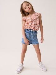 Red Cherries One-Shoulder Frill Blouse (3-16yrs) - Image 2 of 7