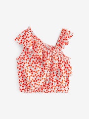 Red Cherries One-Shoulder Frill Blouse (3-16yrs) - Image 5 of 7