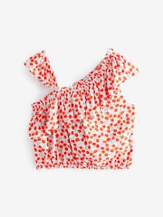 Red Cherries One-Shoulder Frill Blouse (3-16yrs) - Image 6 of 7
