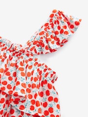 Red Cherries One-Shoulder Frill Blouse (3-16yrs) - Image 7 of 7