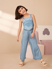 Blue Denim Embroidered Cami Top (3-16yrs) - Image 3 of 7
