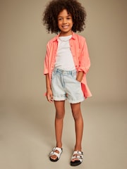Coral Pink Oversized Shirt (3-16yrs) - Image 2 of 7