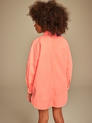Coral Pink Oversized Shirt (3-16yrs) - Image 3 of 7