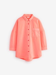 Coral Pink Oversized Shirt (3-16yrs) - Image 5 of 7