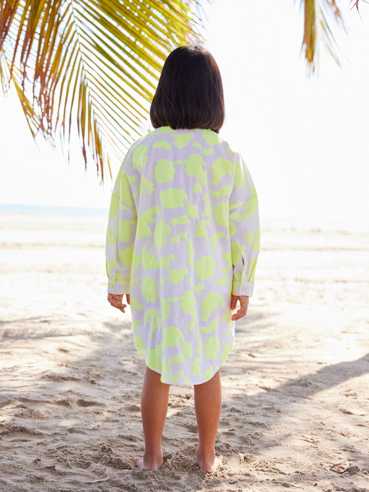 Yellow Textured Shirt Dress (3-16yrs) - Image 2 of 8