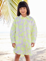 Yellow Textured Shirt Dress (3-16yrs) - Image 3 of 8
