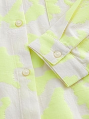 Yellow Textured Shirt Dress (3-16yrs) - Image 8 of 8