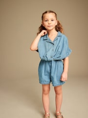 Blue Denim Twist Front Co-ord Set (3-16yrs) - Image 2 of 6