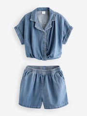 Blue Denim Twist Front Co-ord Set (3-16yrs) - Image 4 of 6