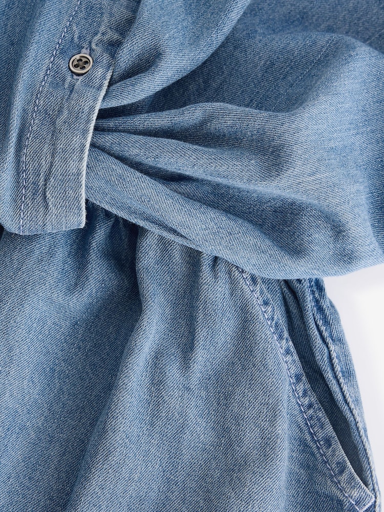 Blue Denim Twist Front Co-ord Set (3-16yrs) - Image 6 of 6