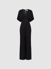 Florere Plunge Neck Wide Leg Jumpsuit - Image 2 of 6
