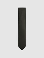 Reiss Dark Green Ceremony Textured Silk Blend Tie - Image 1 of 1