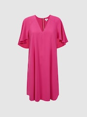 Florere Relaxed Fit Cape Sleeve Mini Dress - Image 2 of 6
