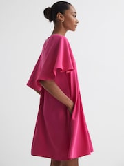 Florere Relaxed Fit Cape Sleeve Mini Dress - Image 4 of 6