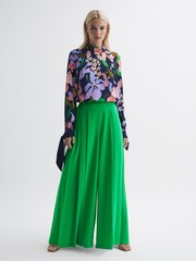 Florere Wide Leg Pleated Trousers - Image 1 of 5