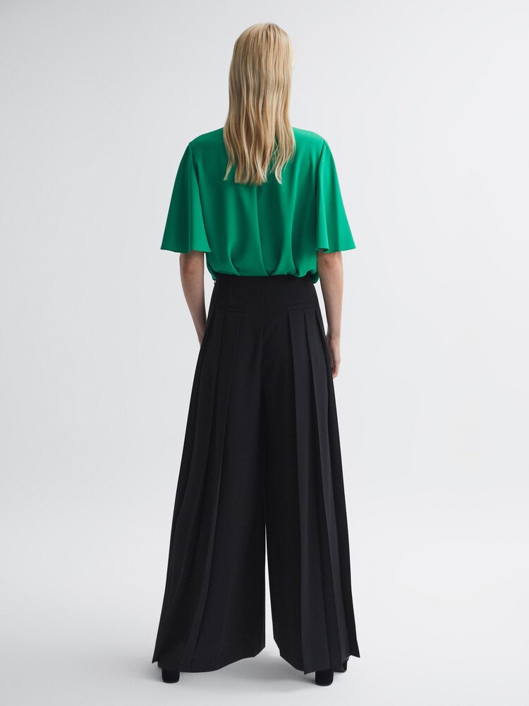 Florere Wide Leg Pleated Trousers - Image 2 of 6 Florere Wide Leg Pleated Trousers - Image 2 of 6