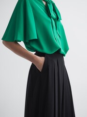 Florere Wide Leg Pleated Trousers - Image 3 of 6