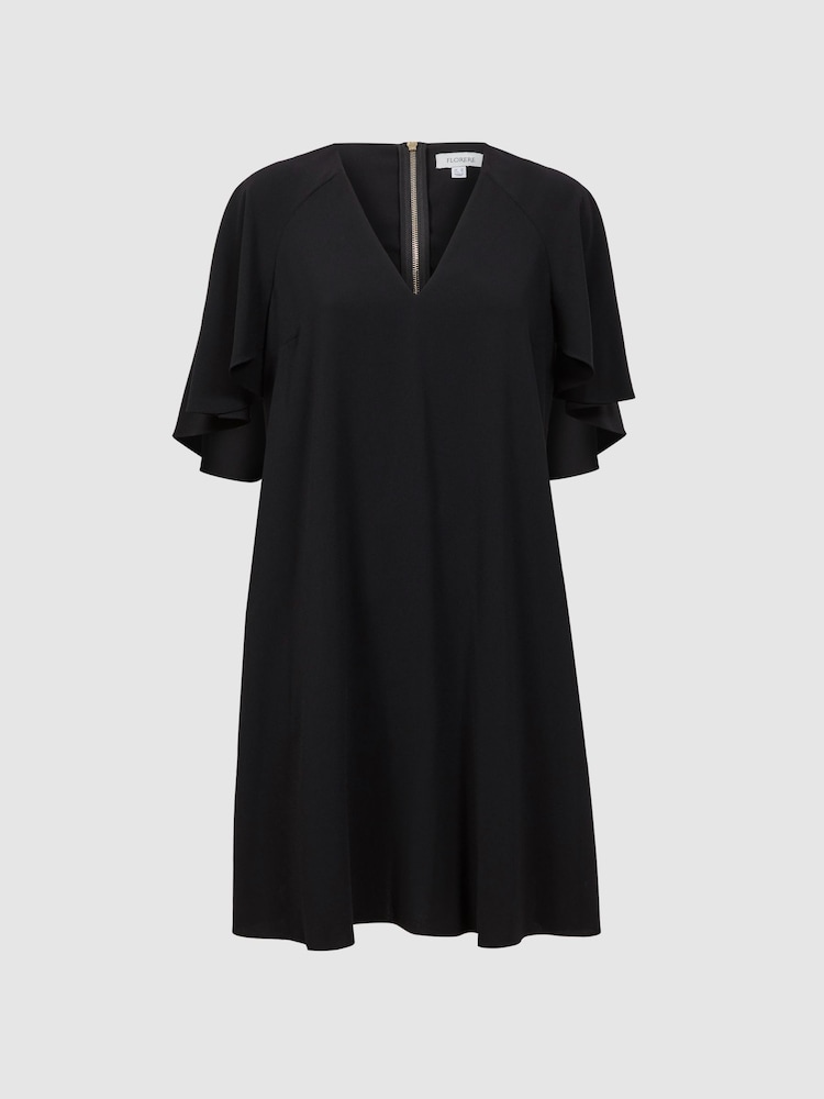 Florere Relaxed Fit Cape Sleeve Mini Dress - Image 2 of 5
