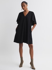 Florere Relaxed Fit Cape Sleeve Mini Dress - Image 3 of 5