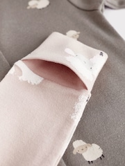 Grey Sheep Baby Delicate Appliqué 100% Cotton Sleepsuits 3 Pack (0mths-2yrs) - Image 10 of 10