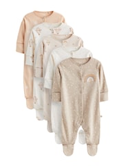 Neutral Baby 100% Cotton Sleepsuits 5 Pack (0mths-2yrs) - Image 1 of 15