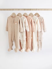 Neutral Baby 100% Cotton Sleepsuits 5 Pack (0mths-2yrs) - Image 14 of 15