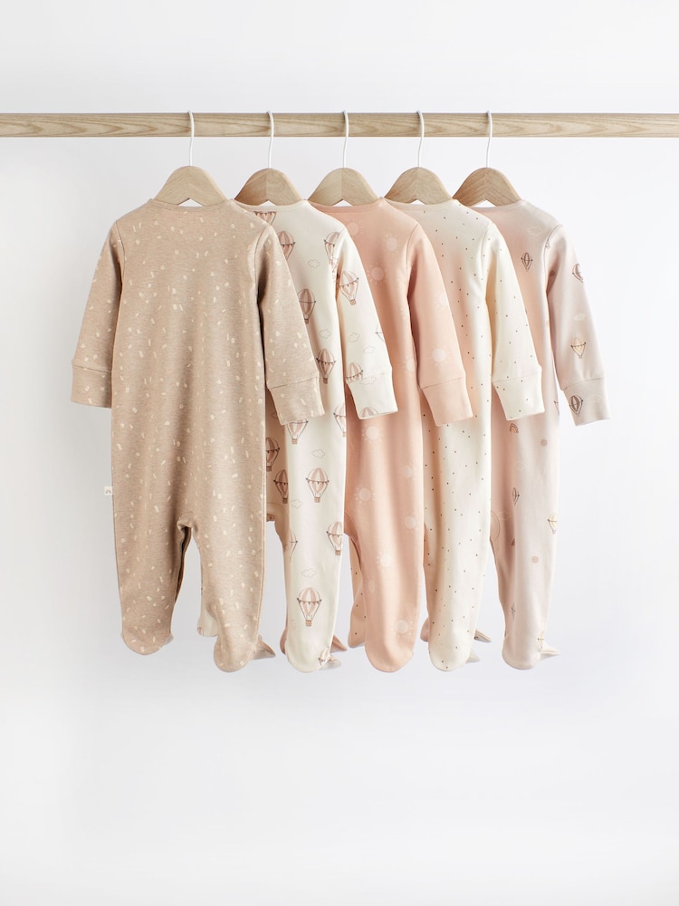 Neutral Baby 100% Cotton Sleepsuits 5 Pack (0mths-2yrs) - Image 2 of 15