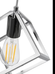 Pacific Alessio Shiny Nickel Metal Five Cube Pendant Ceiling Light - Image 5 of 5