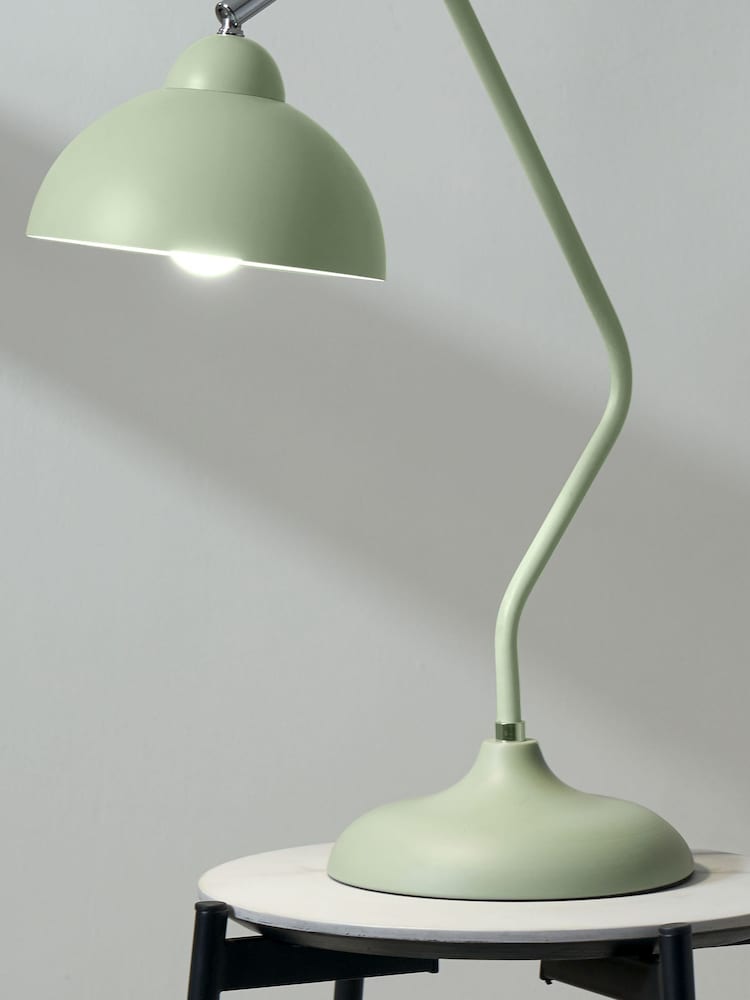Pacific Elio Matt Sage Green Task Table Lamp - Image 1 of 5