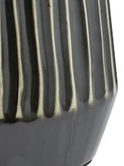 Pacific Black Artemis Textured Ceramic Silver Lamp - Image 5 of 5