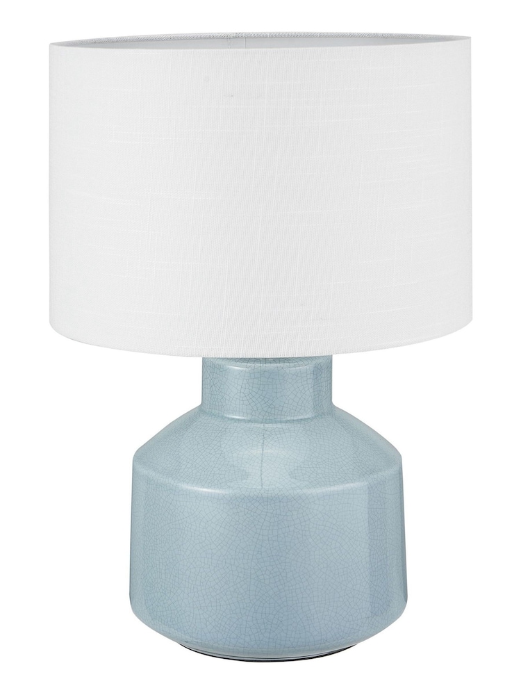 Pacific Duck Egg Blue Nora Crackle Effect Table Lamp - Image 2 of 5 Pacific Duck Egg Blue Nora Crackle Effect Table Lamp - Image 2 of 5