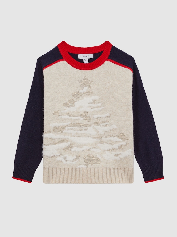 Reiss Blue Tilly 9-14 yrs Casual Knitted Christmas Festive Jumper - Image 2 of 6