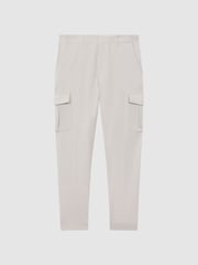 Crudo - Pantalones tapered estilo cargo en algodón cepillado Thunder de Reiss - Imagen 2 de 5