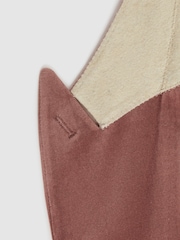 Reiss Dusty Pink Apsara Slim Fit Velvet Single Breasted Blazer - Image 7 of 7