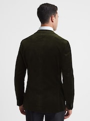 Reiss Emerald Apsara Slim Fit Velvet Single Breasted Blazer - Image 5 of 7