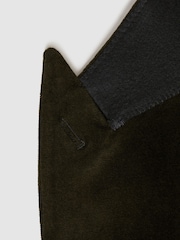 Reiss Emerald Apsara Slim Fit Velvet Single Breasted Blazer - Image 7 of 7