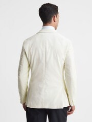 Reiss White Apsara Slim Fit Velvet Single Breasted Blazer - Image 5 of 8