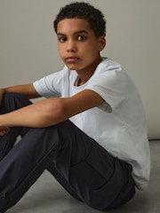 Reiss Navy Lucian 3-9 yrs Technical Drawstring Cuffed Cargo Trousers - Image 3 of 4