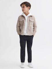 Reiss Mink Bonucci 9-14 yrs Corduroy Twin Pocket Overshirt - Image 1 of 6