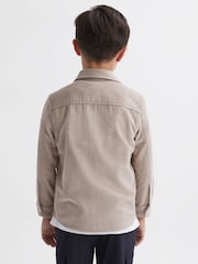 Reiss Mink Bonucci 9-14 yrs Corduroy Twin Pocket Overshirt - Image 5 of 6
