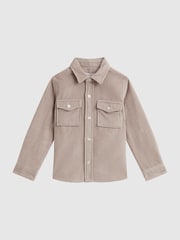 Reiss Mink Bonucci Junior Corduroy Twin Pocket Overshirt - Image 2 of 6