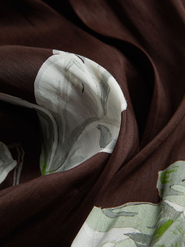 Florere Midikleid aus Leinen und Seide mit Puffärmeln - Bild 6 von 6 Florere Midikleid aus Leinen und Seide mit Puffärmeln - Bild 6 von 6