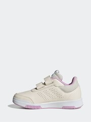 adidas Cream/Pink Kids Sportswear Tensaur Hook And Loop Trainers - Image 2 of 9